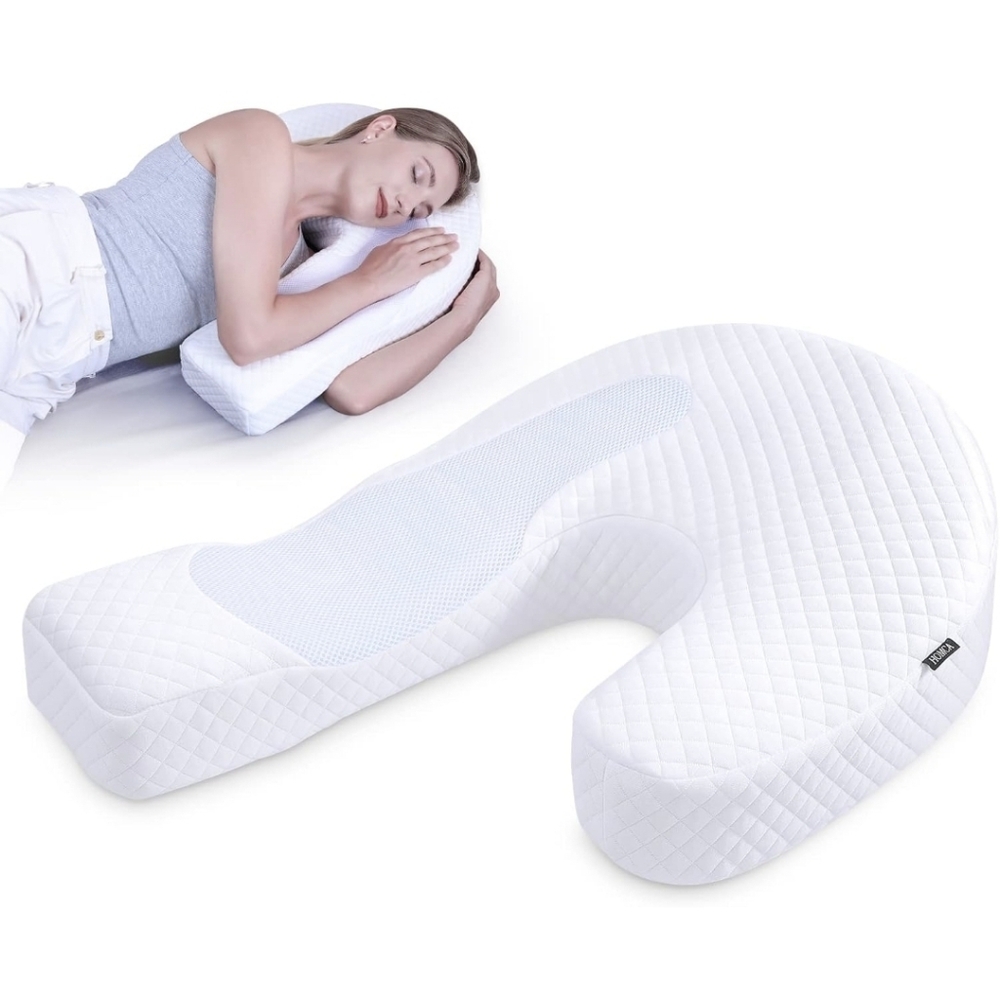 HOMCA Side Sleeper Pillows for Adults, Memory Foam U Shaped Pillow